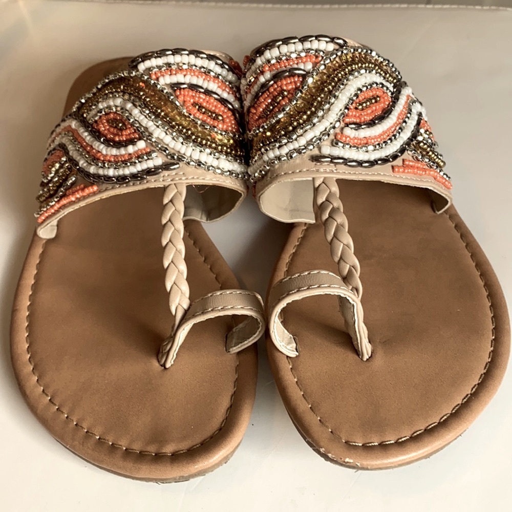 Beautiful beaded sandals!  Size 7m